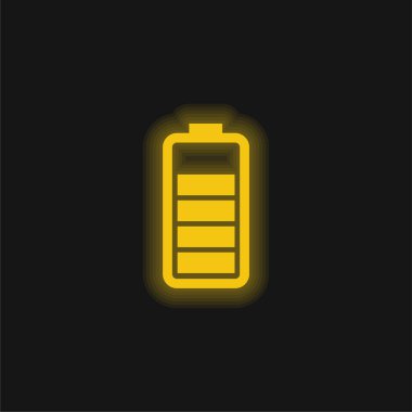 Pil Durumu Sarı Parlak Neon simgesi