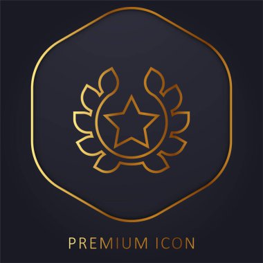 Altın çizgi prim logosu veya simgesi