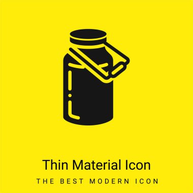 Bottle minimal bright yellow material icon clipart