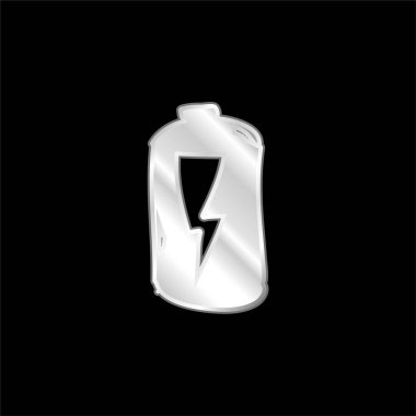 Gümüş kaplama metalik ikonlu pil