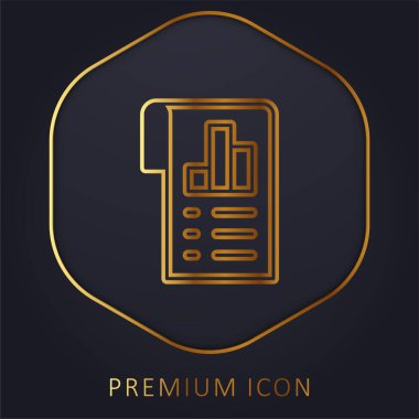 Altın çizgi prim logosunu ya da simgesini analiz et