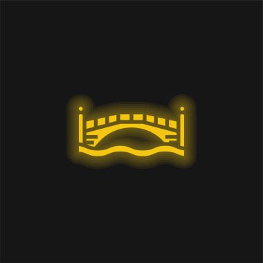 Köprü sarısı parlak neon simgesi