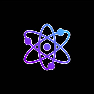 Atom mavi gradyan vektör simgesi
