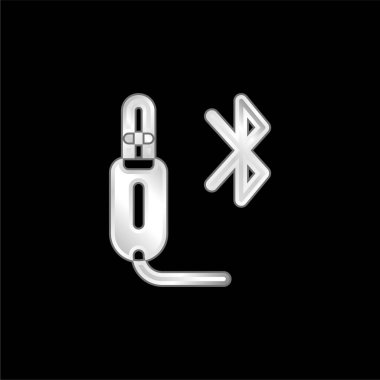 Bluetooth gümüş kaplama metalik simge