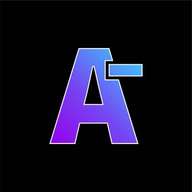 Bir Eksi Test Sembolü mavi gradyan vektör simgesi