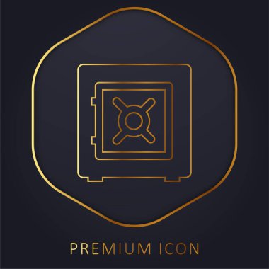 Banka Kasası Altın Hat prim logosu veya simgesi