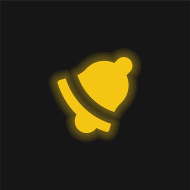 Parlayan sarı neon simgesini uyar