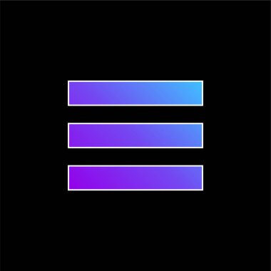 Çubuk Menüsü mavi eğimli vektör simgesi