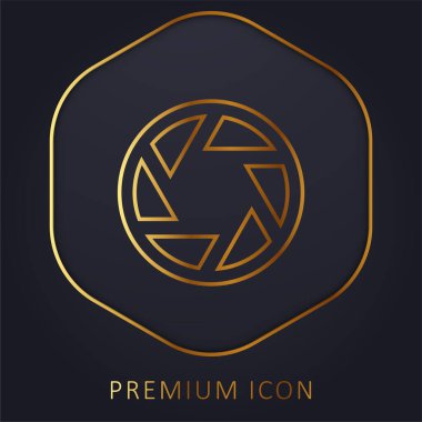 Altın çizgi prim logosu veya simgesi