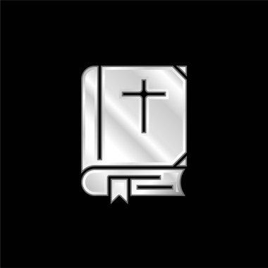 İncil gümüş kaplamalı metalik simge