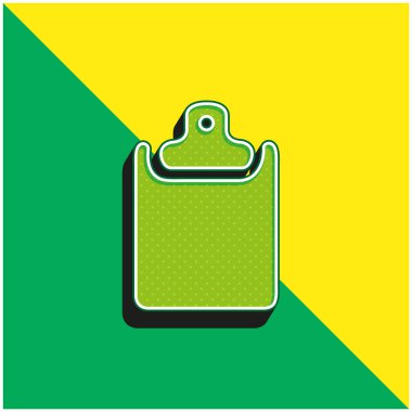 Siyah Pano Yeşil ve Sarı 3D vektör simgesi logosu