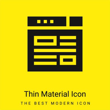 Parlak sarı malzeme simgesi en aza indiriliyor