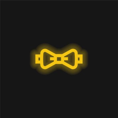 Papyon sarı parlak neon simgesi