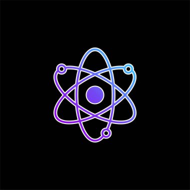Atom mavi gradyan vektör simgesi