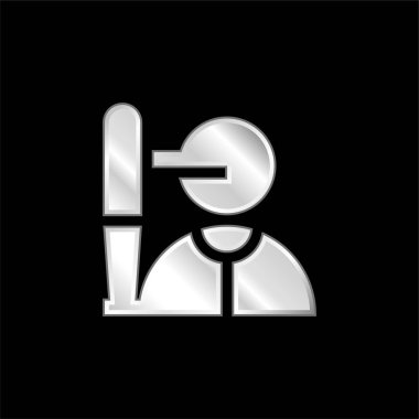 Gümüş kaplama metalik simge