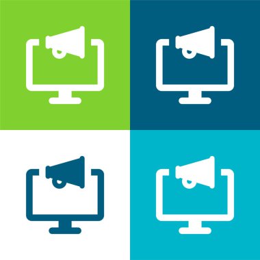 Düz Düz Dört Renk Simgesi Tanıtımı