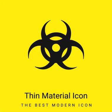 Biyolojik tehlike en az sarı madde simgesi