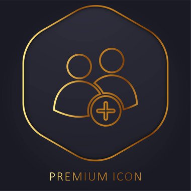 Grup altın çizgi premium logosu ya da simgesi ekle