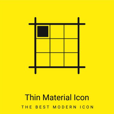 Boxed Layout With Mark On The Northwest Direction minimal bright yellow material icon clipart
