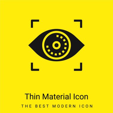 Biometric Recognition minimal bright yellow material icon clipart
