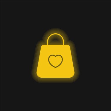 Sarı parlak neon simge