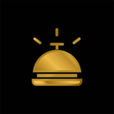 Altın kaplama metal simge veya logo vektörü
