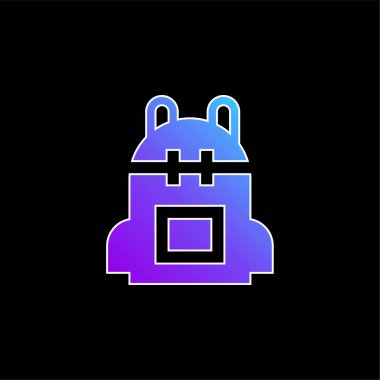 Sırt çantası mavi gradyan vektör simgesi