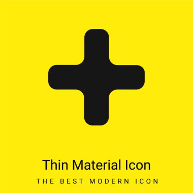 Siyah Artı Simgesi Parlak sarı simge simgesi