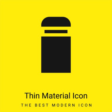 Bollard minimal bright yellow material icon clipart