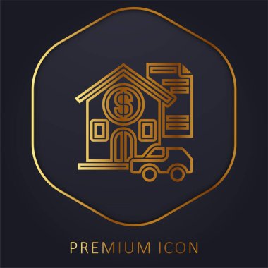Asset golden line premium logo or icon clipart