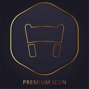 Sancak altın çizgisi prim logosu veya simgesi