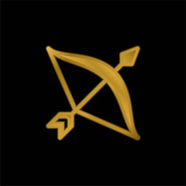 Baş altın kaplama metalik simge veya logo vektörü