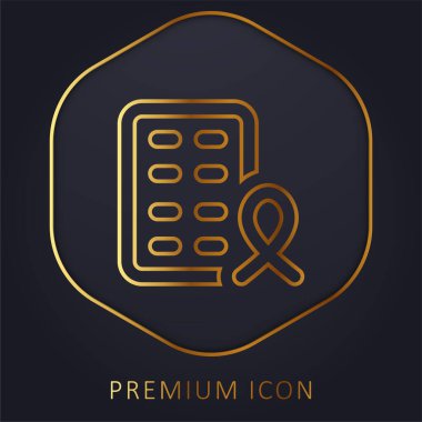 Altın çizgi premium logosu veya simgesine yardımcı olur