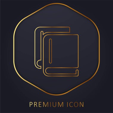 Üst üste binen Kitaplar Altın Hat prim logosu veya simgesi