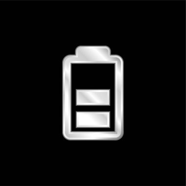 Pil gümüş kaplama metalik simge