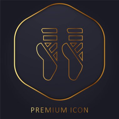 Altın çizgili bale logosu veya simgesi