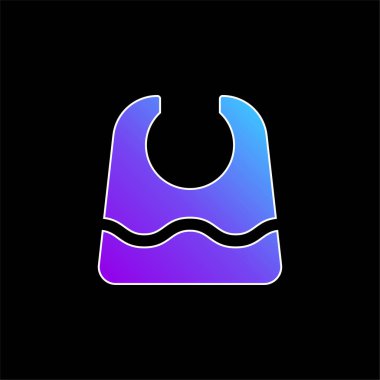 Bebek önlüğü mavi gradyan vektör simgesi