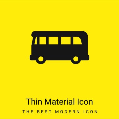 Airport Bus minimal bright yellow material icon clipart