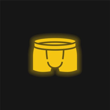 Boksörler sarı parlayan neon simgesi