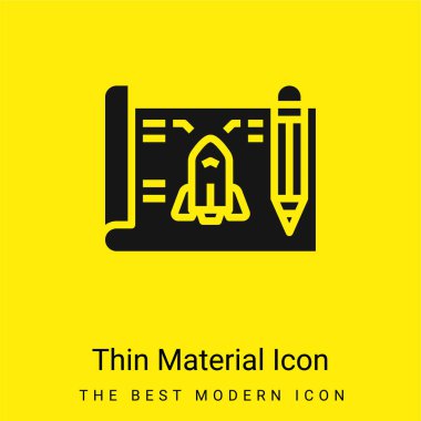 Blueprint minimal bright yellow material icon clipart