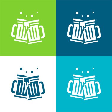 Biralar Düz 4 renk en küçük simge kümesi