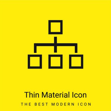 Dört Karenin Blok Şeması Asgari parlak sarı malzeme simgesi