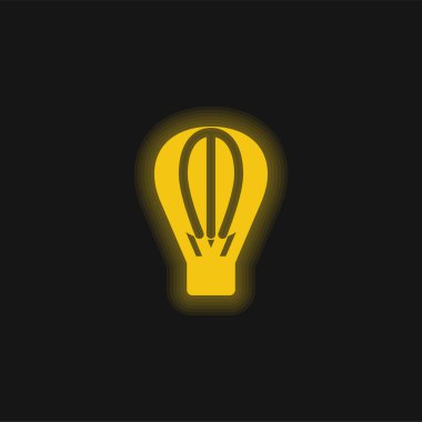 Balon sarısı parlak neon simgesi