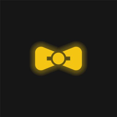 Papyon sarı parlak neon simgesi