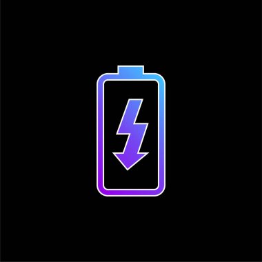 Battery Charge blue gradient vector icon clipart