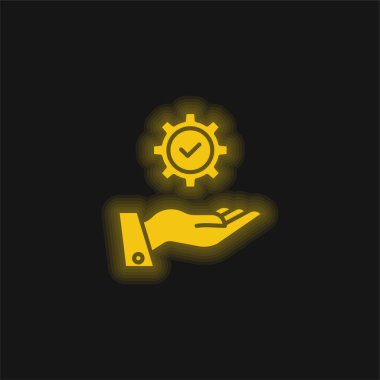 Uygulama sarı parlayan neon simgesi