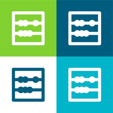 Abaküs Düz 4 renk en küçük simge kümesi