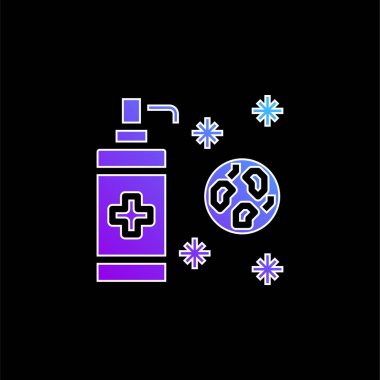 Antiseptik mavi gradyan vektör simgesi