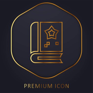 Altın satır premium logosu ya da simgesi