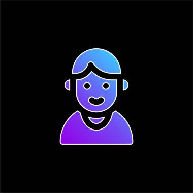 Erkek mavi gradyan vektör simgesi